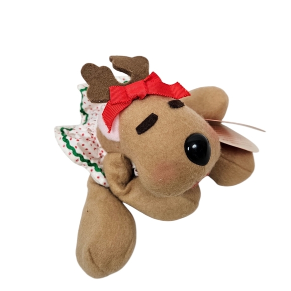 Vintage Burger King Hallmark Small Rhonda the Reindeer Plush Holiday 1984 E37 - Picture 9 of 11